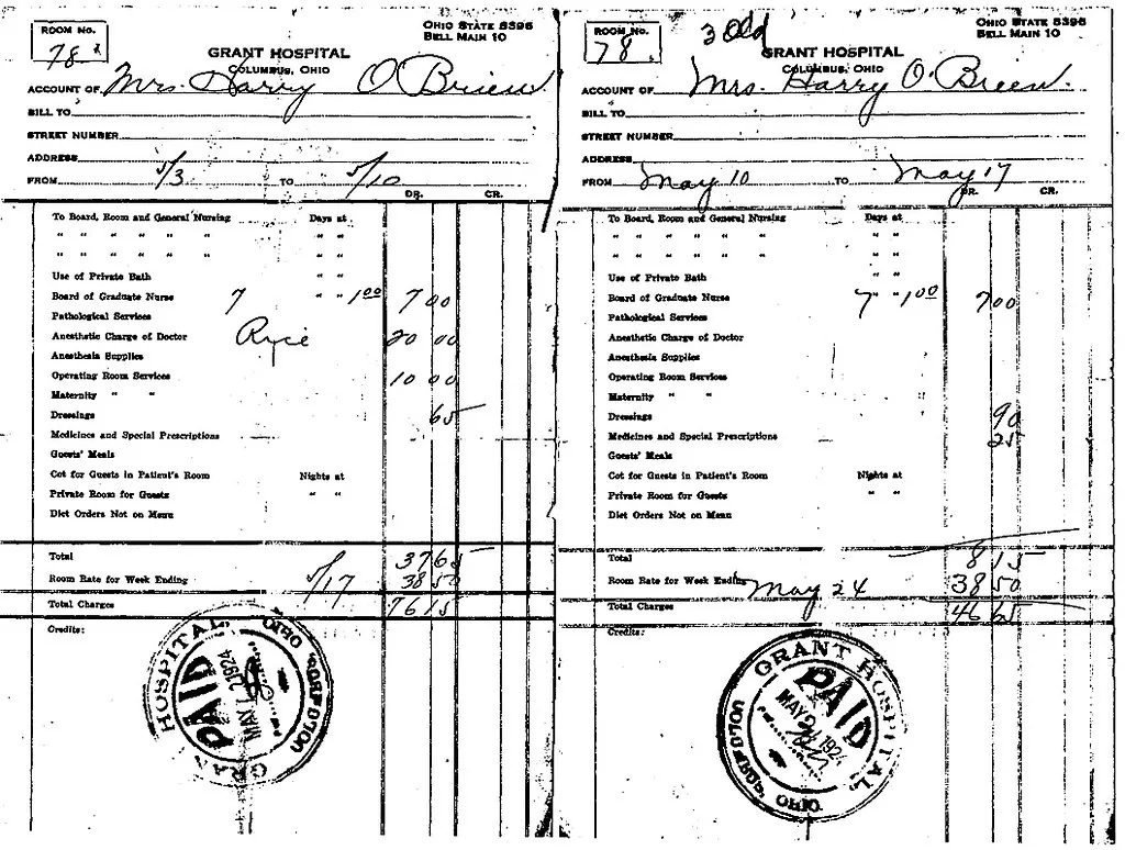 hospital bill paperwork stethoscope