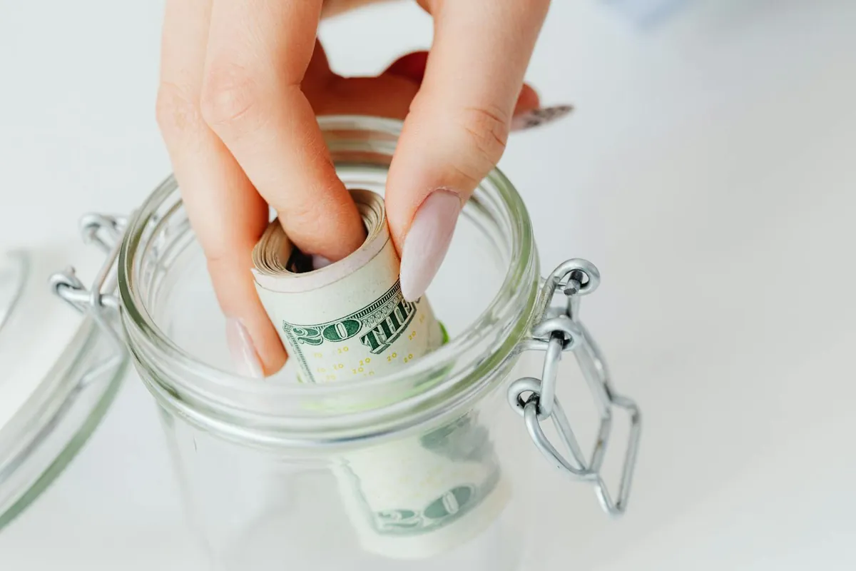 emergency fund savings jar dollars