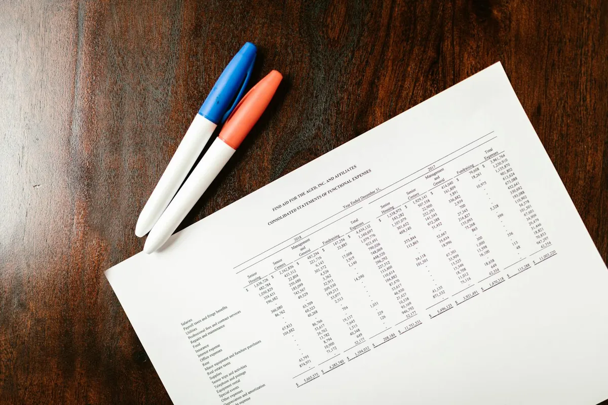 financial statement paperwork retirement