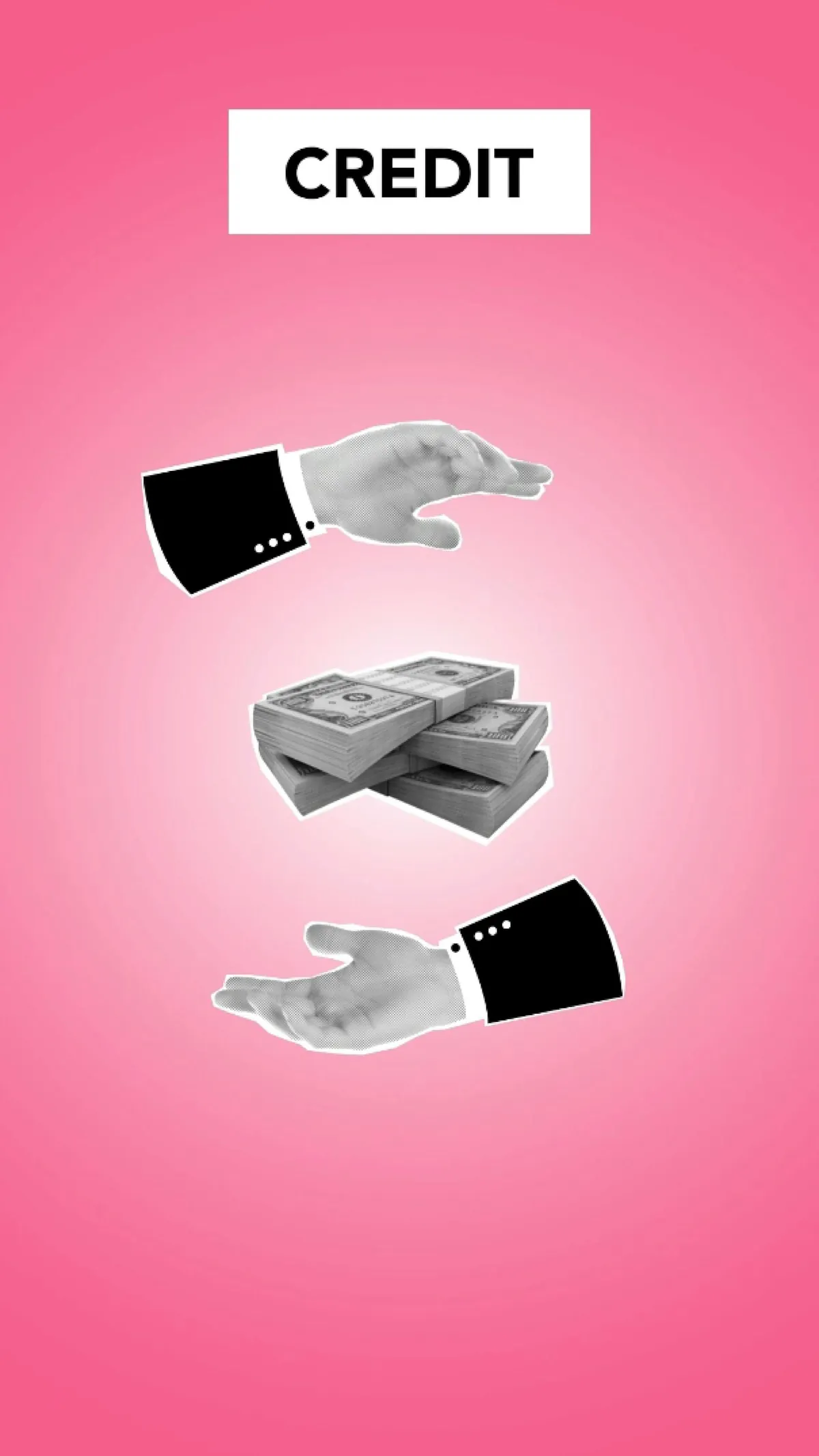 credit score gauge with hand giving thumbs up