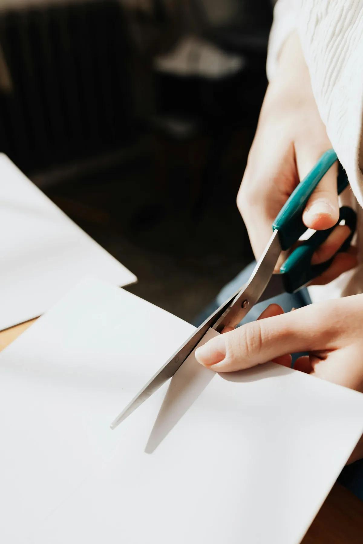 scissors cutting expense bill paper savings
